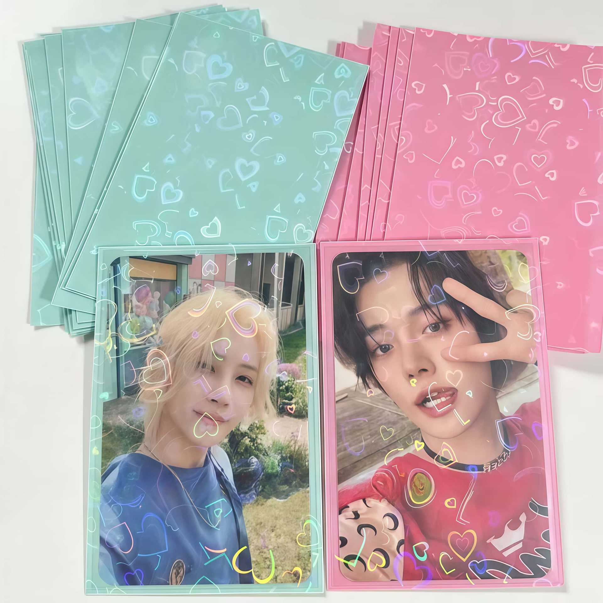 50pcs Laser Heart Card 61x91mm - огляд і ціна Card Penny Sleeve